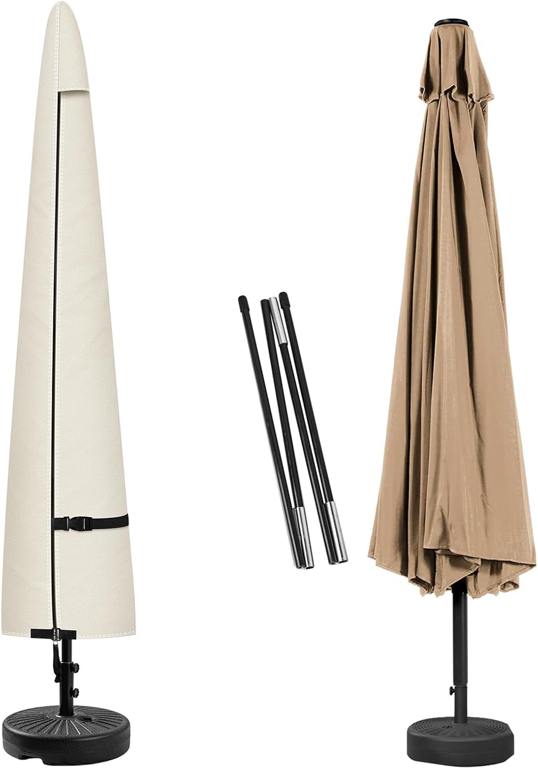 Cubierta parasol impermeable para sombrilla 7-10ft beige