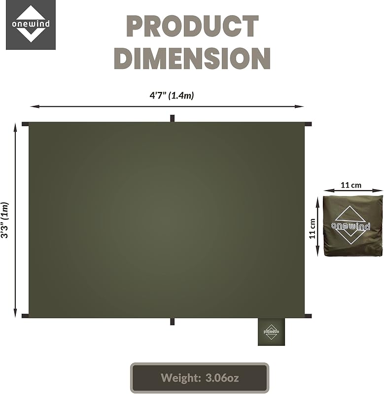 Sábana suelo ultraligera 55x39pulg impermeable mochileros
