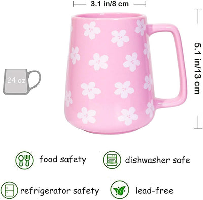 Taza cerámica 24oz para café con leche té morado