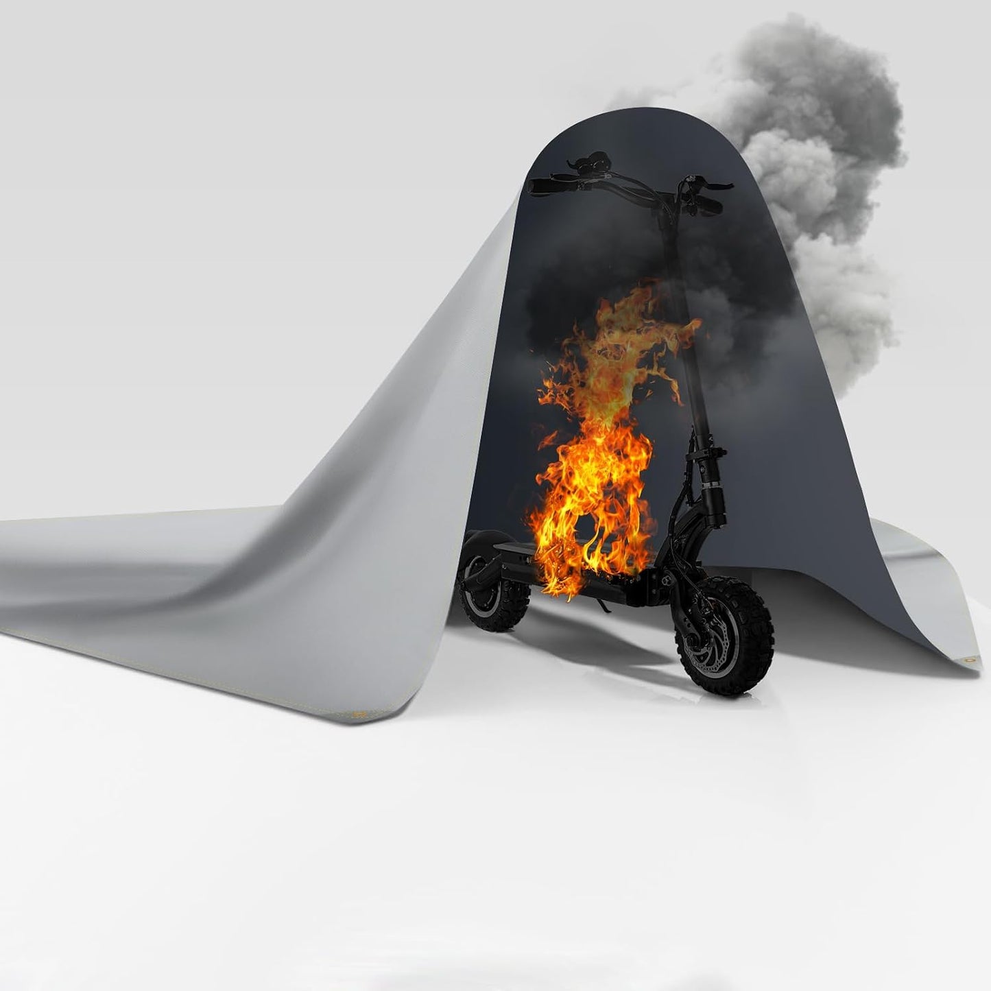 Manta de fuego para scooter eléctrico 79x79pulg gris
