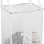 Cesta malla soporte metal blanco para colgar