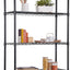 Estante metal ajustable 4 niveles ruedas 36x14x62 negr