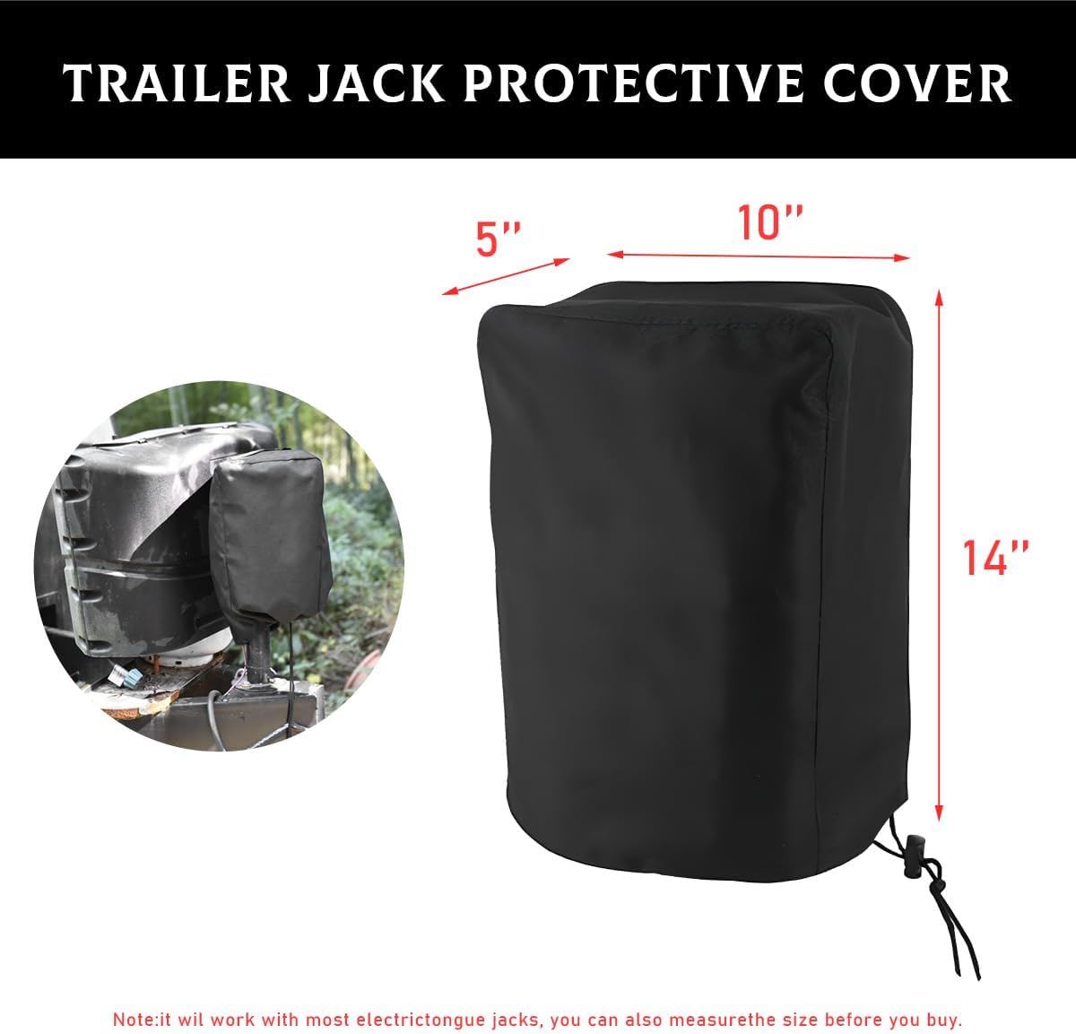 Cubierta gato eléctrico impermeable para remolque viaje
