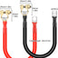 2 Pzas Cables Batería 2AWG 12" Conectores 3/8" Solares