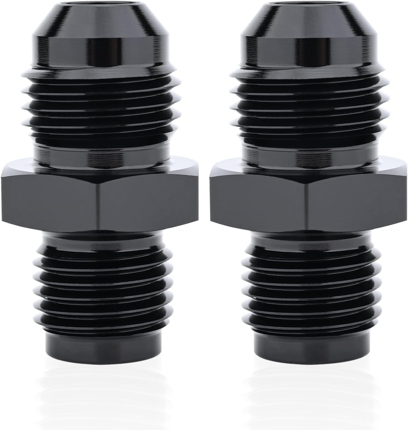 Adaptador macho 1/2-20 aluminio negro pack 2