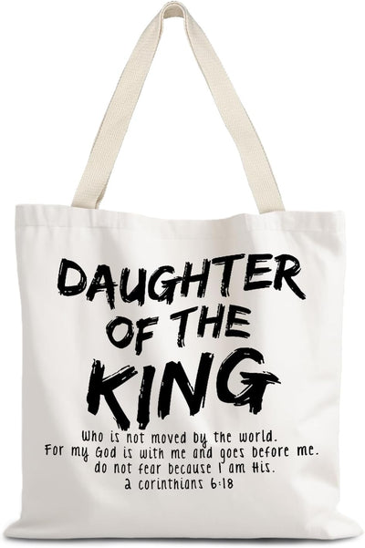 Bolsas lona cristianas para mujer con versículos