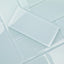 Azulejo vidrio azul suave para baño cocina 3x6" 4ft²