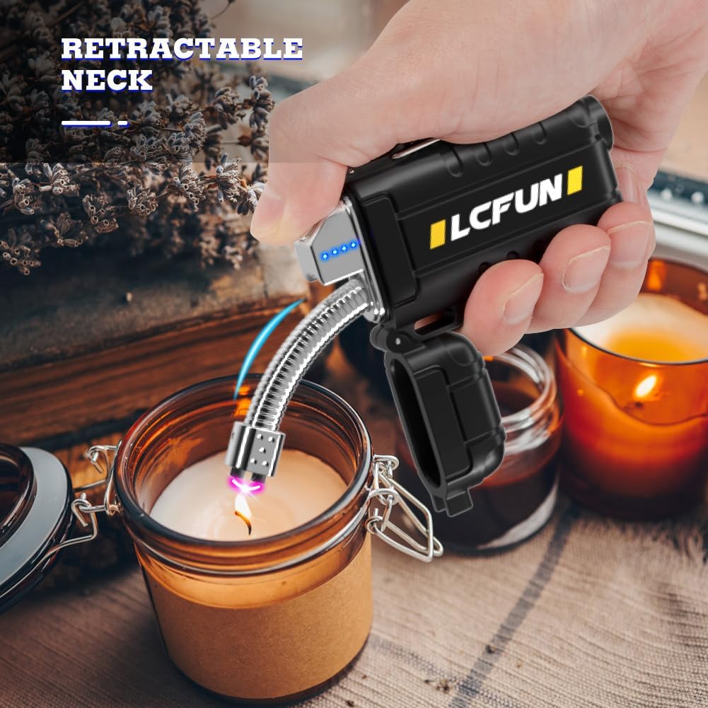 Encendedor USB C impermeable LED camping