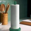 Toallero de madera KitchLife para encimera con base antideslizante verde oscuro