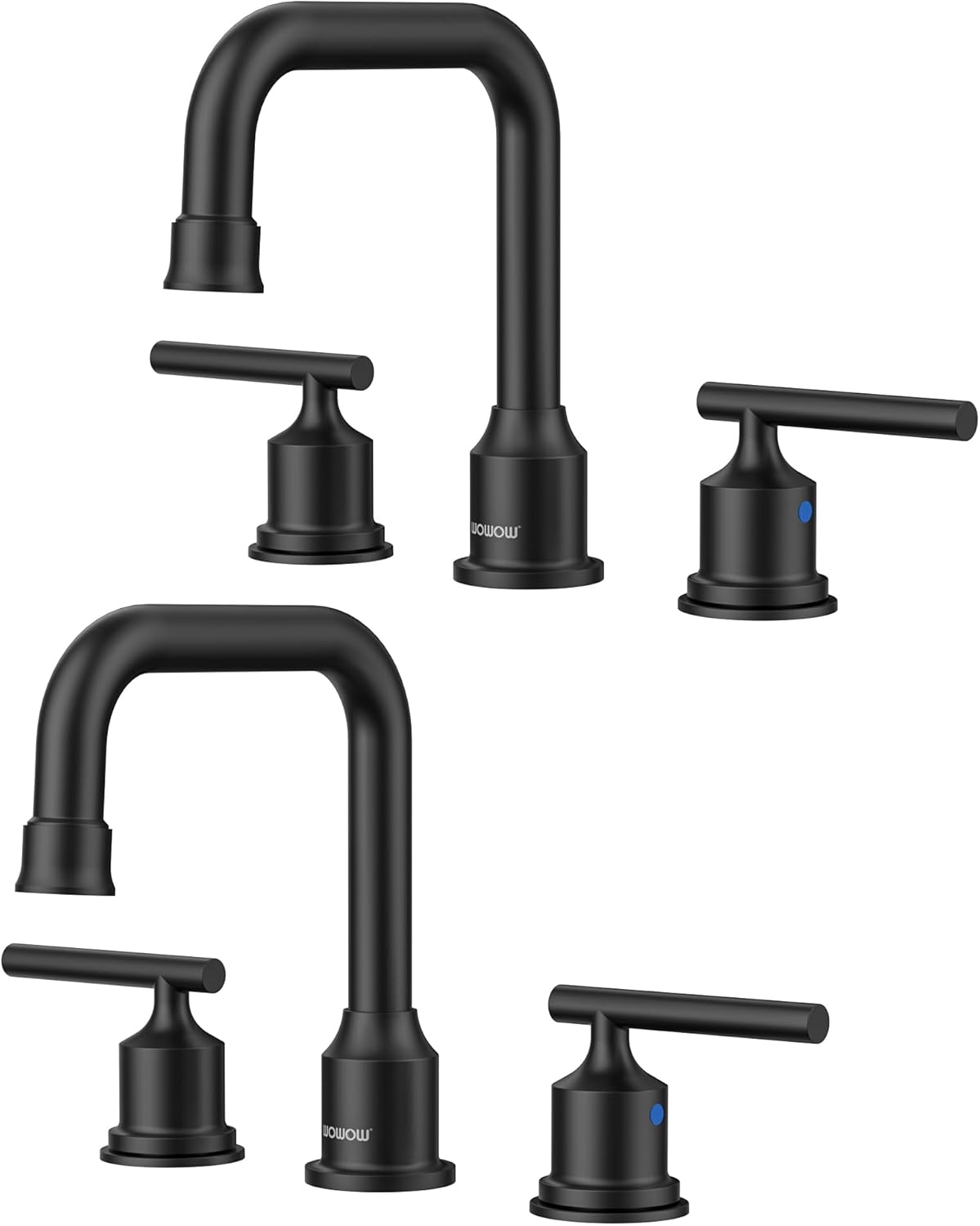 Grifo baño 3 agujeros negro 8pulg extendido con desagüe pop-up