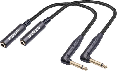2 Adaptadores TS Macho 1/4pulg a Hembra TS 1/4pulg para Guitarra