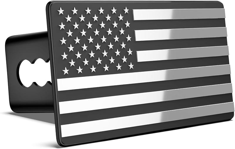 Cubierta enganche remolque 2pulg metal pesado con bandera