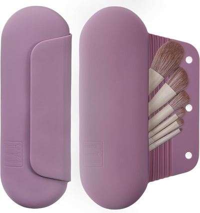 Soporte silicona brochas maquillaje estuche viaje