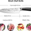 Cuchillo chef 8pulg acero inox carbono mango madera caja regalo