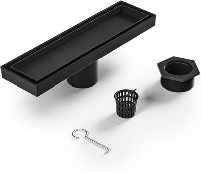 Drenaje ducha lineal 12pulg acero inox con rejilla