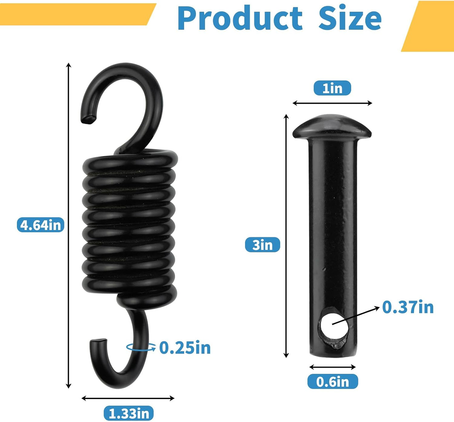 Kit colgar hamaca 500lb accesorios negros para sillas