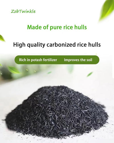 Cascos de arroz carbonizado para suelo de flores y frutales