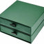 2 Cajas Regalo Joyas 4x4x1.4" Hechas a Mano Verde