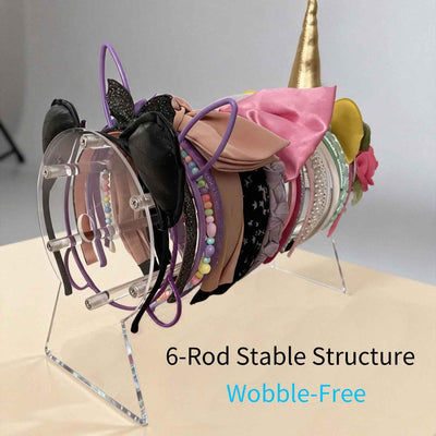 Soporte diadema acrílico transparente para chicas y boutique