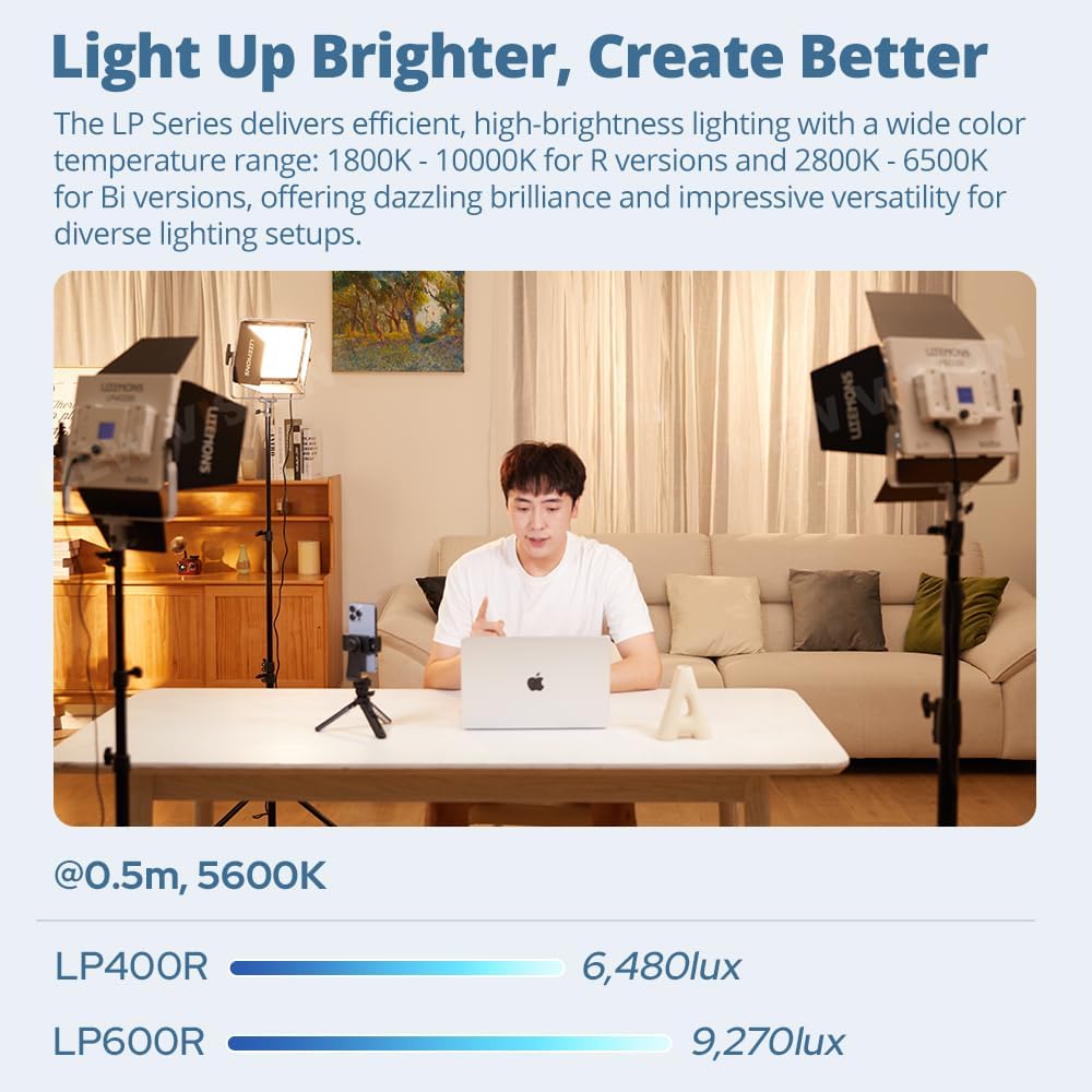 Luz LED RGB estudio 1800K-10000K 14 modos FX 2uds
