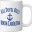 Taza Cerámica Barco Ancla Marina Rústico Blanco