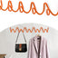 Perchero pared ganchos multiusos 20kg naranja 49x7.5cm
