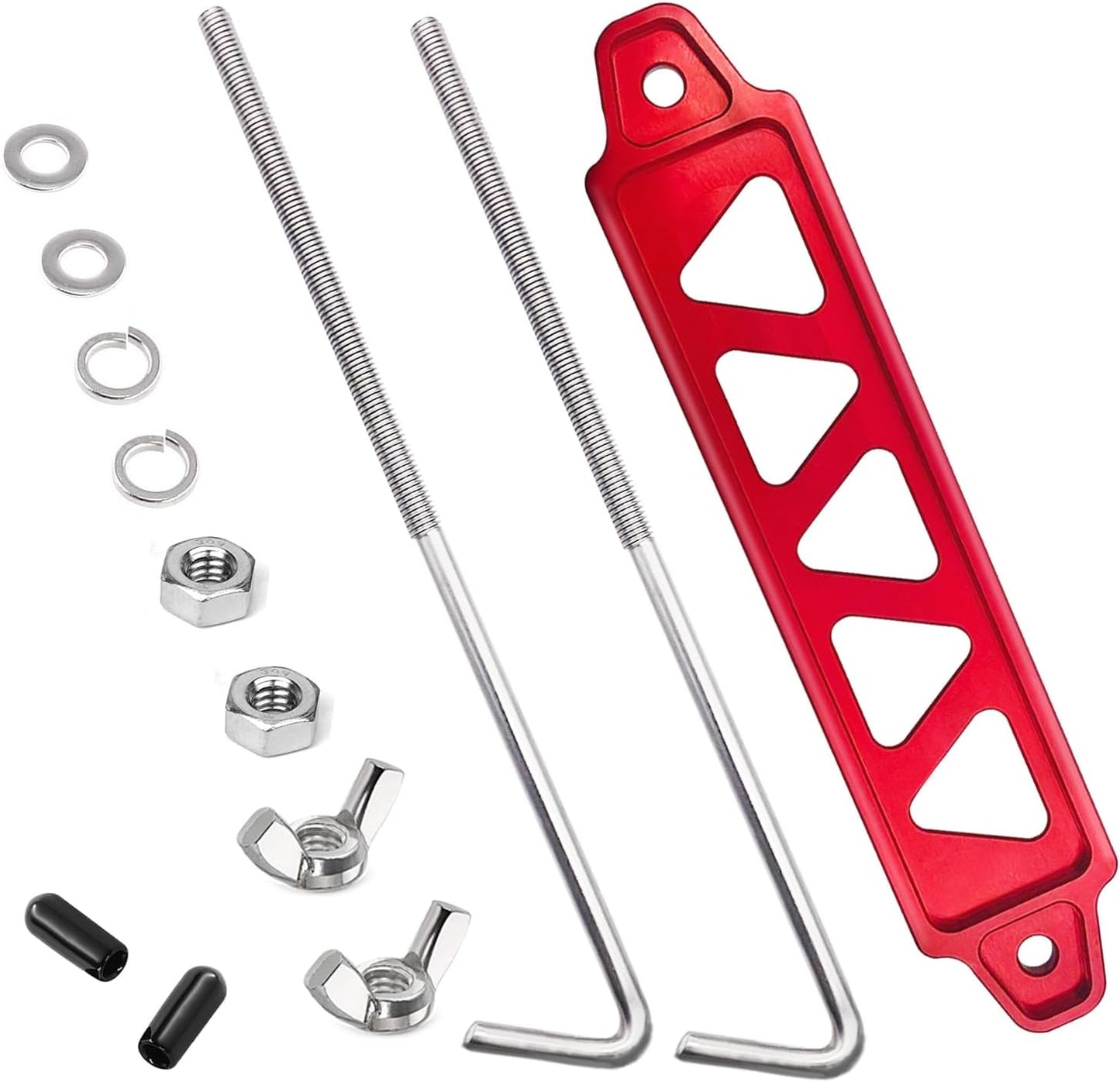 Soporte batería aluminio pernos J 10pulg acero inox 18-8