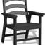 Silla comedor patio polietileno HD 385lb color negro