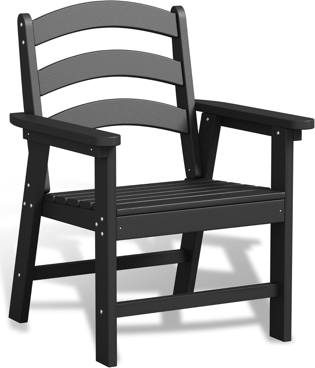 Silla comedor patio polietileno HD 385lb color negro