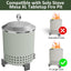 Tapa hoguera Mesa XL 7" acero inox 304 con mango