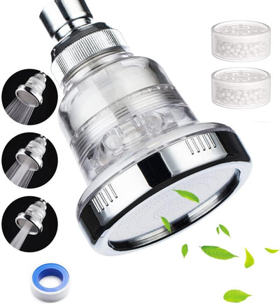 Cabezal ducha filtrado 2en1 purificador agua dura