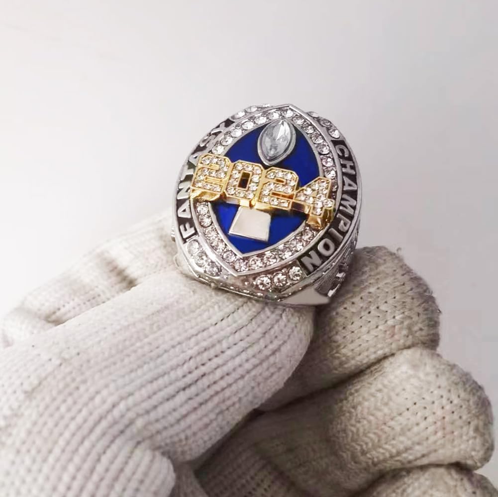 Anillo Fútbol Fantasy 2024 con Baño Oro Plata