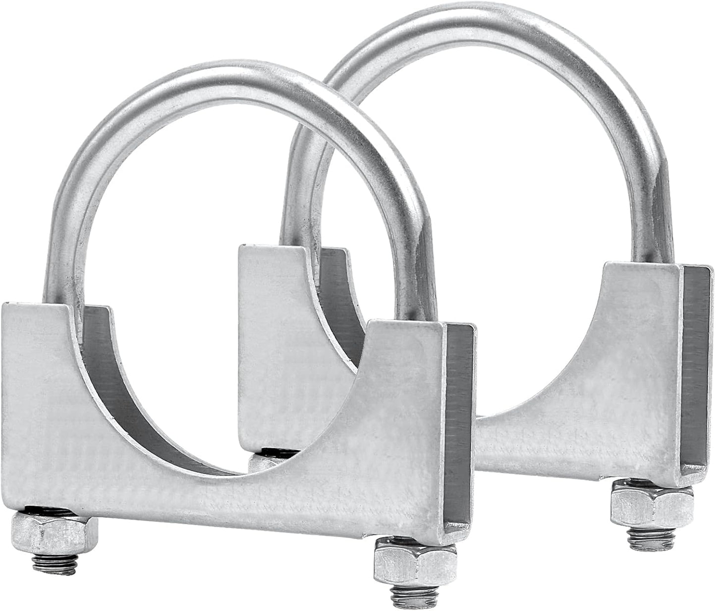 Abrazadera U acero inox 4" para escape 2 pzas