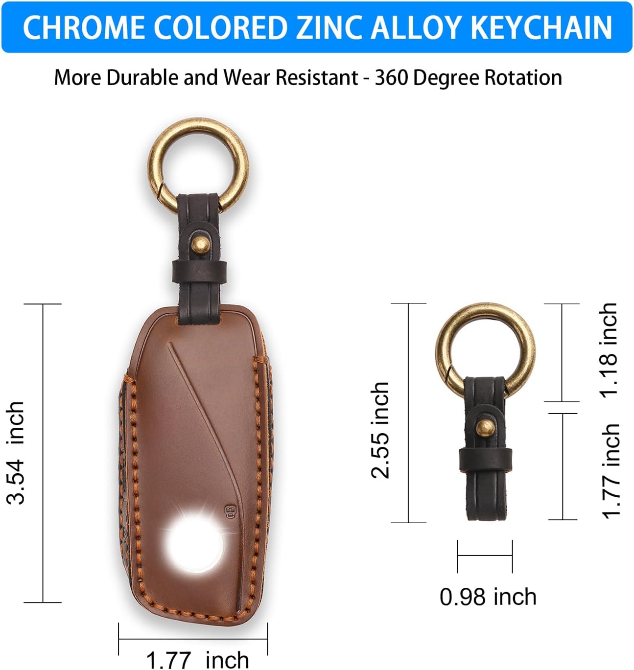 Funda cuero llavero BMW Serie 7 2023-25 marrón