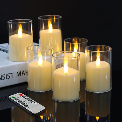 6 Velas LED Parpadeantes con Temporizador