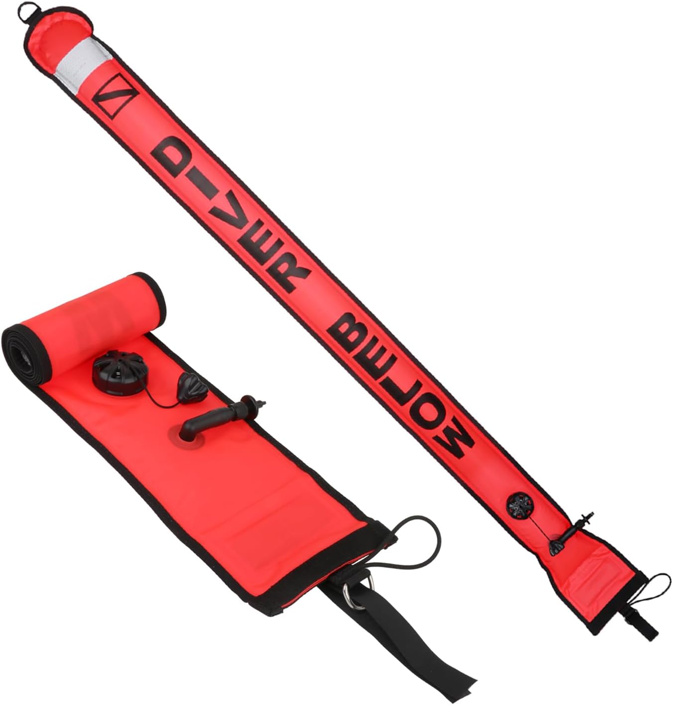 Boya marcador de superficie Hi-Vi inflable con tira