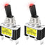 Interruptor palanca 12V 30A con LED rojo para auto camión 2uds