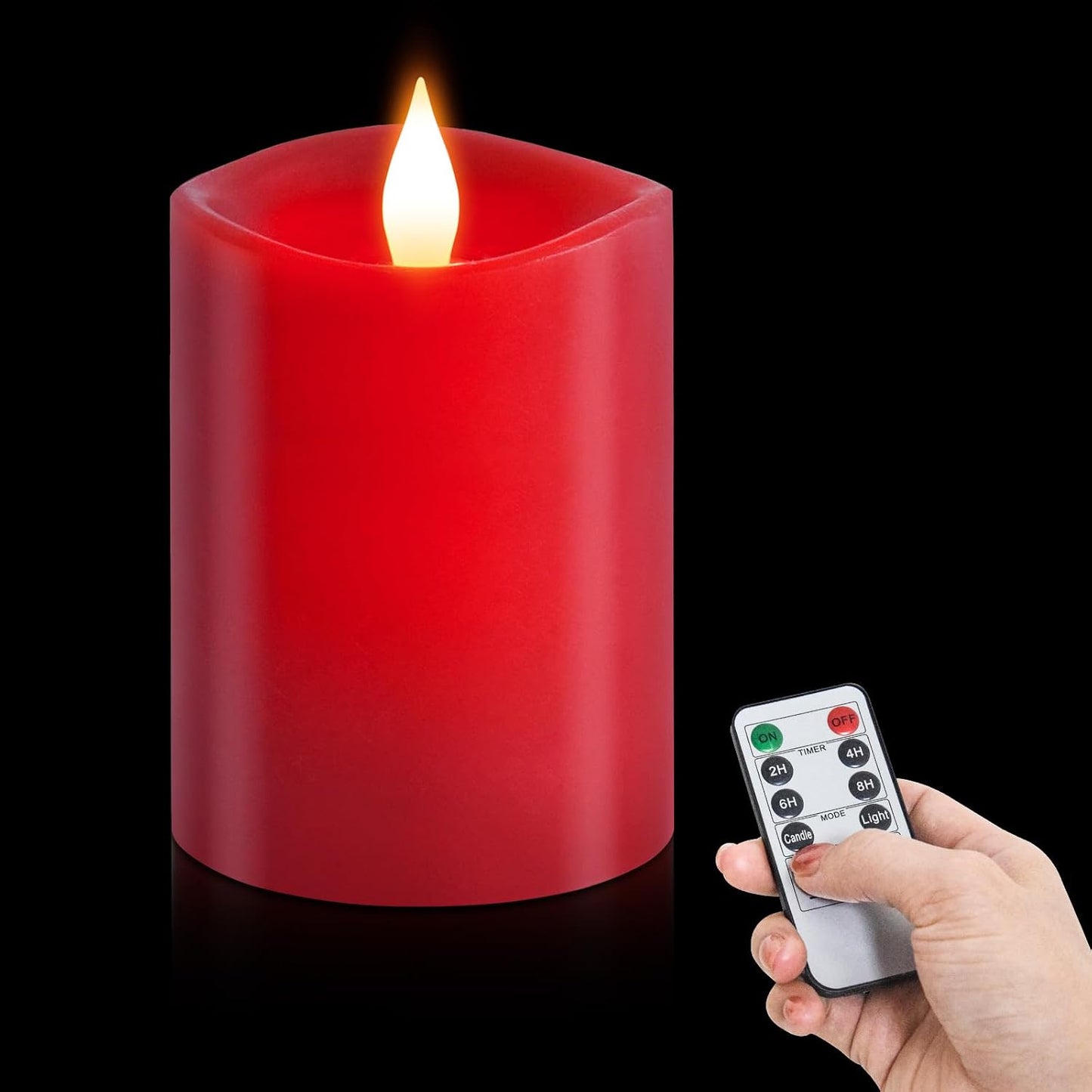 Velas LED parpadeantes 4pulg control remoto fiestas
