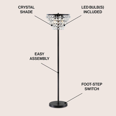 Lámpara LED bronce 60pulg sala dormitorio 5 niveles