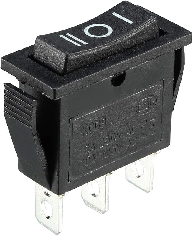 Interruptor marino 3 posiciones 125V/250V 15A/20A Negro