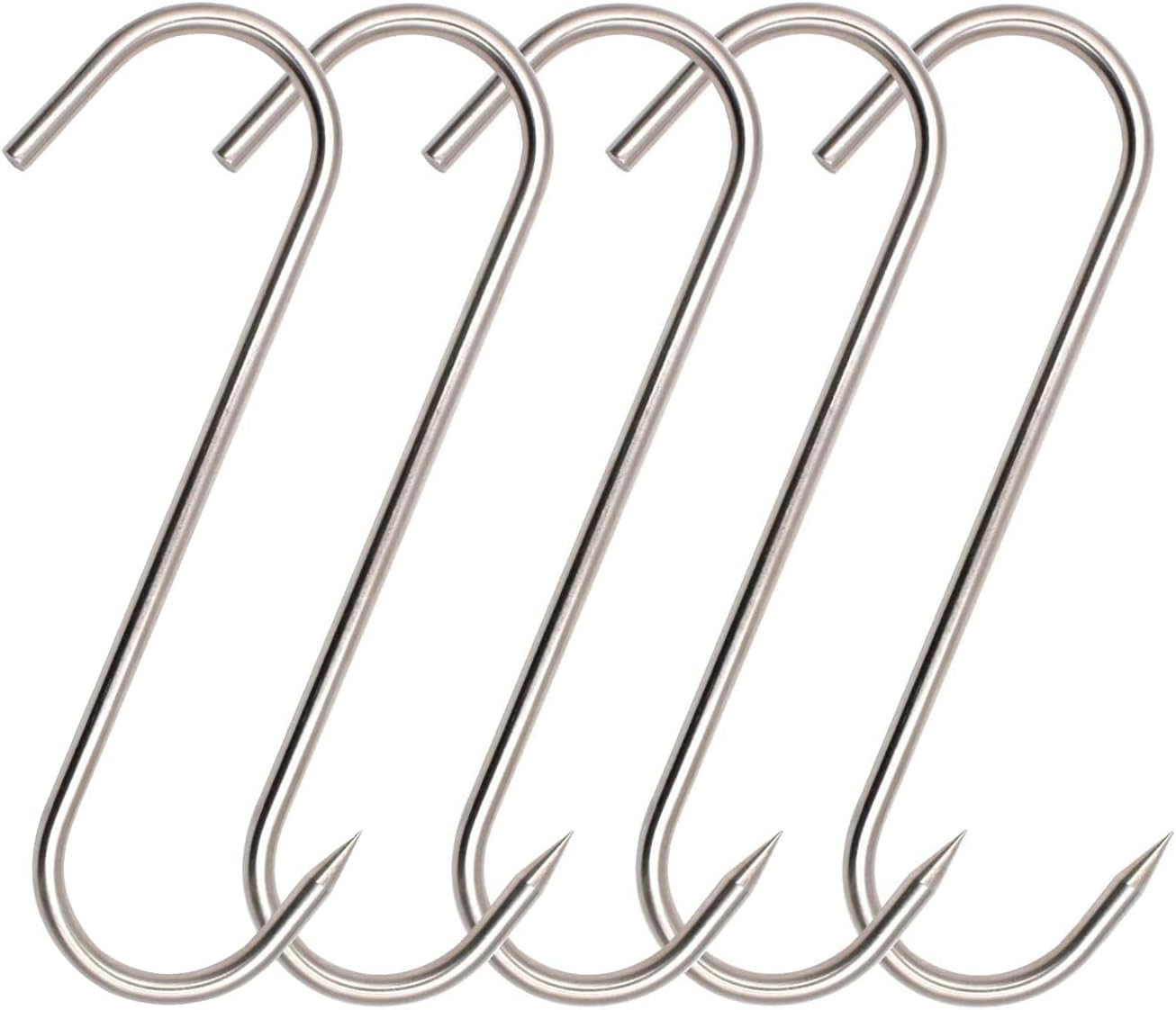 Ganchos carne acero inox 304 8" resistente para ahumar