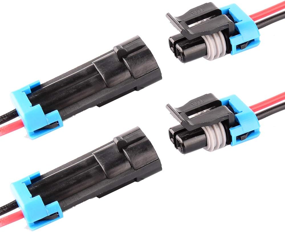 Conector eléctrico impermeable 2 terminales AWG set 2