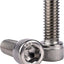 100 Tornillos Allen Acero Inox M2.5x10mm