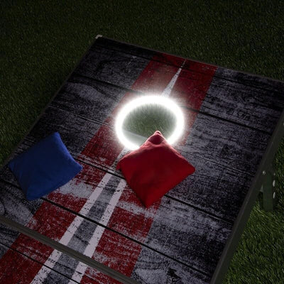 Set Cornhole Aluminio 4x2pies con Luces LED 2 Tableros
