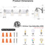 Lámpara baño 4 luces cromadas modernas sobre espejo