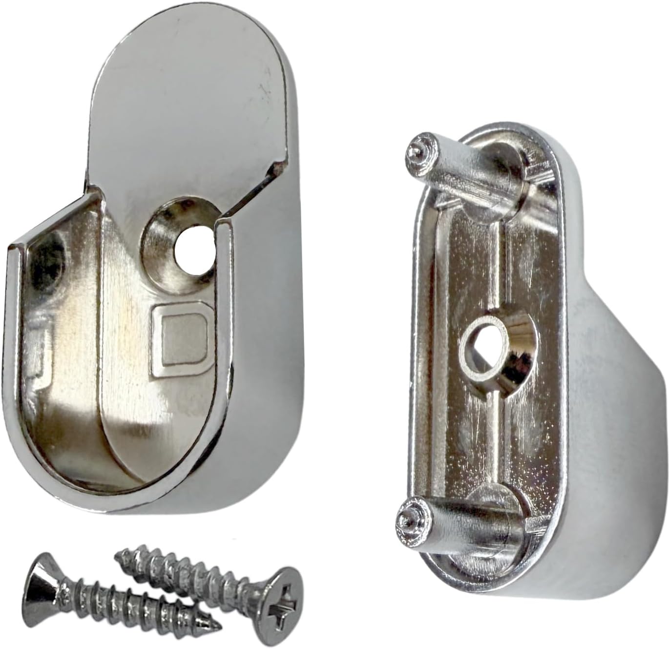Kit barra armario ovalada 36" cromado soportes traseros