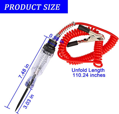 Probador luz eléctrica auto 6V-24V con sonda alligator universal