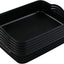 Bandeja plástico asa negro set 6