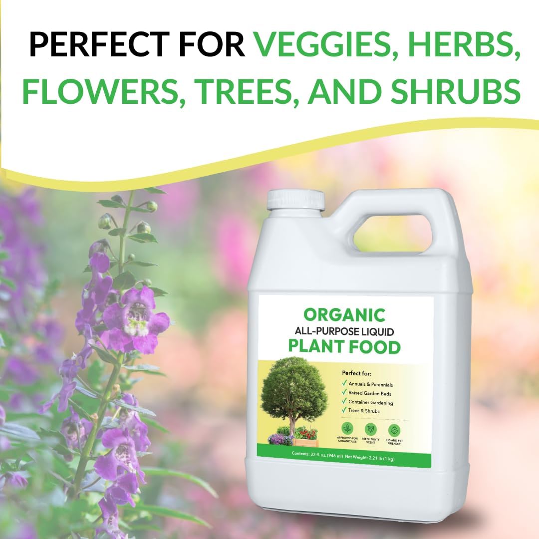 Alimento liquido organico multiusos para plantas exteriores