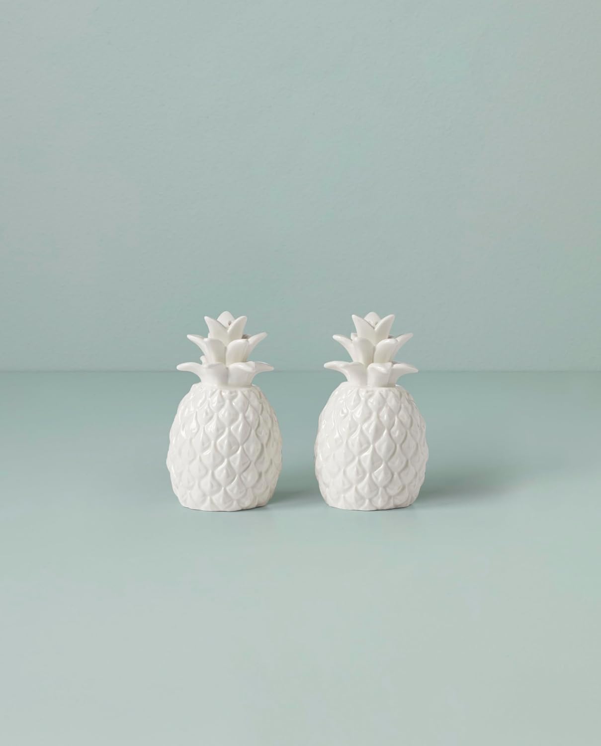Juego sal y pimienta piña color blanco